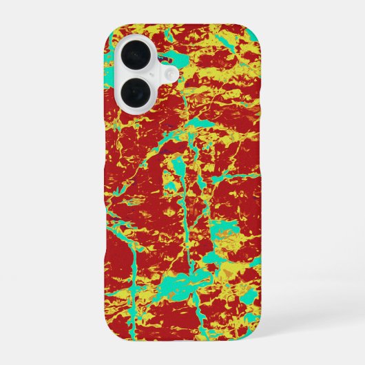 Coque iPhone 16 Motif de mur usé cool (Verso)