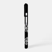 Coque iPhone 16 Motif de Noël minimaliste monochrome (Côté gauche)