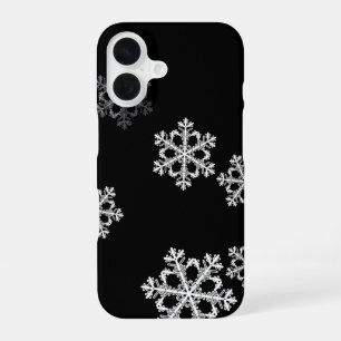 Coque iPhone 16 Motif de Noël minimaliste monochrome