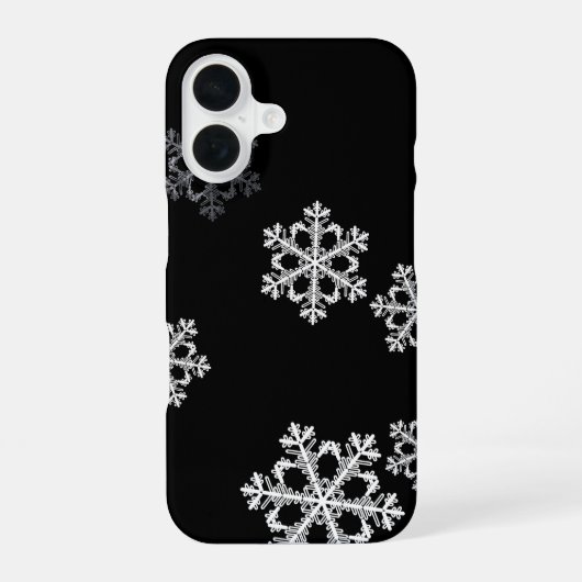 Coque iPhone 16 Motif de Noël minimaliste monochrome (Verso)