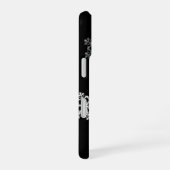 Coque iPhone 16 Motif de Noël minimaliste monochrome (Côté droit)