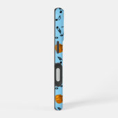 Coque iPhone 16 Motif de notes de musique violon (Côté droit)