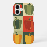 Motif de poivron tricolore vintage