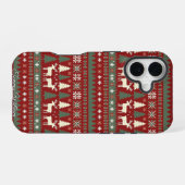 Coque iPhone 16 Motif de pull de Noël moche mignon (Verso Horizontal)