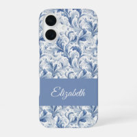 Motif de toile de pays français bleu Nom