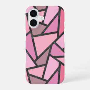 Coque iPhone 16 Motif de vitrail aux nuances de corail