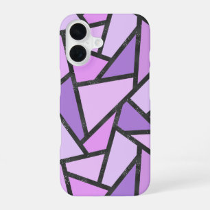 Coque iPhone 16 Motif de vitrail aux nuances de lilas