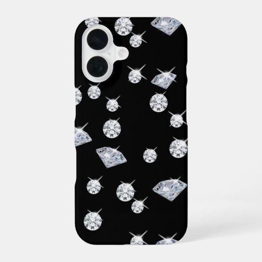 Coque iPhone 16 Motif Diamants Modernes (Verso)