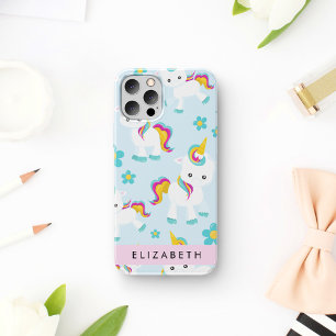 Coque iPhone 16 Motif D'Unicornes, De Bonnes Unicornes, Votre Nom
