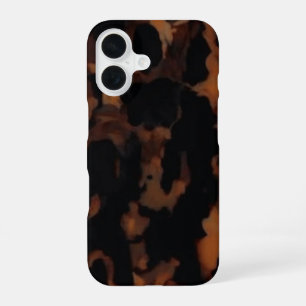 Coque iPhone 16 Motif Écaille de Tortue, Écaille de Tortue Ambre C