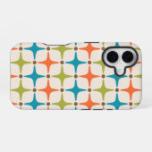 Coque iPhone 16 Motif étoile moderne du milieu du siècle (Verso Horizontal)