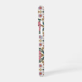 Coque iPhone 16 Motif Floral Boho en Rouge, Rose et Turquoise (Côté gauche)