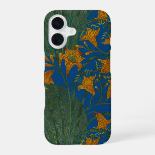 Coque iPhone 16 Motif floral de jour de lys vintage de Walter Cran