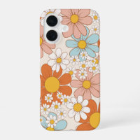 Motif floral rétro groovy sans couture de margueri