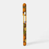 Coque iPhone 16 Motif floral tendance rétro avec bloc de nom (Côté gauche)