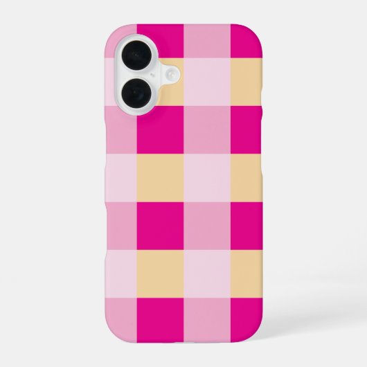 Coque iPhone 16 Motif Gingham (Verso)