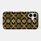 Coque iPhone 16 Motif Gold complexe (Verso Horizontal)