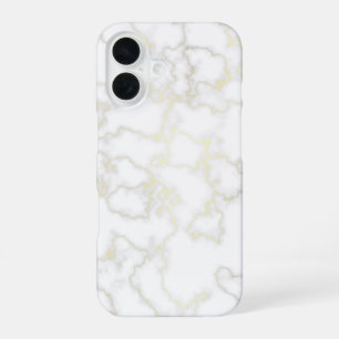 Coque iPhone 16 Motif Gold Vein en Marbre blanc Coque-Mate iPhone
