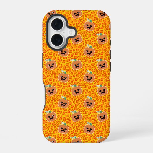 Coque iPhone 16 Motif Halloween imprimé léopard (Verso)