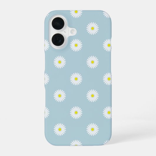 Coque iPhone 16 Motif illustratif sur bleu pâle (Verso)