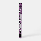 Coque iPhone 16 Motif léopard, Taches, Léopard Violet, Votre Nom (Côté droit)