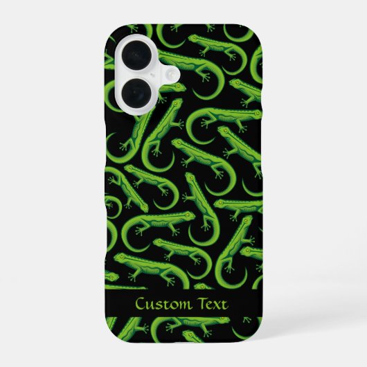 Coque iPhone 16 Motif Lézard Vert (Verso)