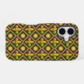 Coque iPhone 16 Motif mardi à la fleur de lis dorée (Verso Horizontal)