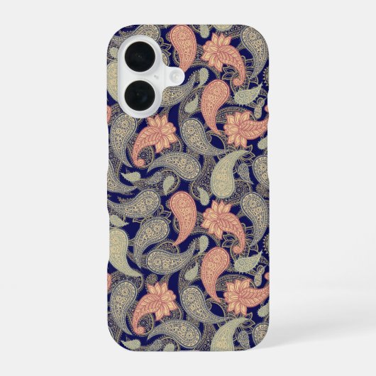 Coque iPhone 16 Motif Paisley (Verso)