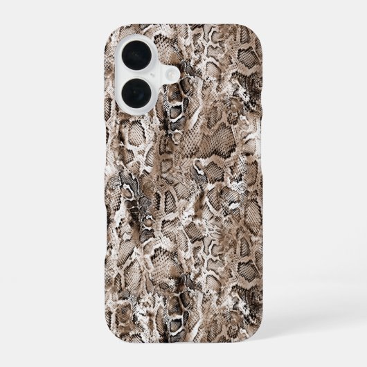 Coque iPhone 16 Motif Peau de Serpent (Verso)