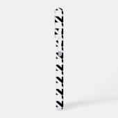 Coque iPhone 16 Motif pied-de-poule noir et blanc (Côté gauche)