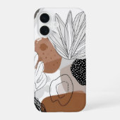Coque iPhone 16 Motif Plante Abstrait neutre Boho minimal Aesthe (Verso)