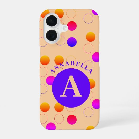 Coque iPhone 16 Motif Pois Abstrait (Verso)