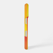 Coque iPhone 16 Motif rayé jaune orange (Côté droit)