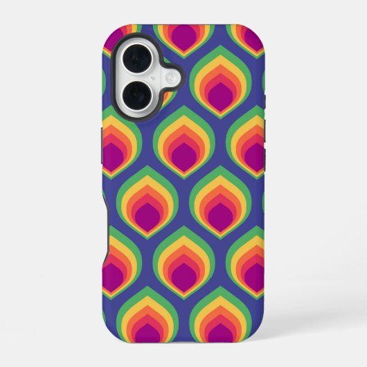Coque iPhone 16 Motif rétro mod (Verso)