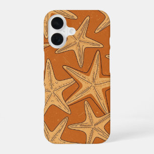 Coque iPhone 16 Motif simple d'étoile de mer vintage