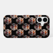 Coque iPhone 16 Motif Tiger - Noir (Verso Horizontal)