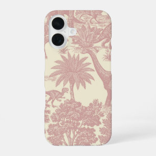 Coque iPhone 16 Motif Toile Dinosaure Vintage Jungle Préhistorique