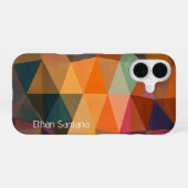 Coque iPhone 16 Motif triangle Abstrait chaud (Verso Horizontal)