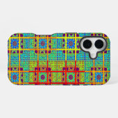 Coque iPhone 16 Motif tribal ethnique maya (Verso Horizontal)