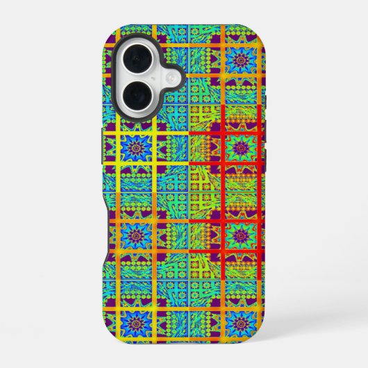 Coque iPhone 16 Motif tribal ethnique maya (Verso)