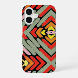 Coque iPhone 16 Motif tribal sud-ouest artistique