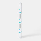 Coque iPhone 16 Motif Turquoise Ancre (Côté droit)