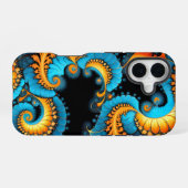 Coque iPhone 16 Motifs fractals abstraits (Verso Horizontal)