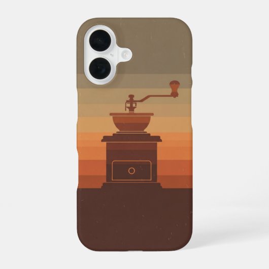 Coque iPhone 16 Moulin à café vintage (Verso)