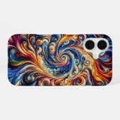 Coque iPhone 16 Mouvement coloré Art Abstrait (Verso Horizontal)