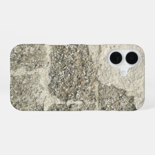 Coque iPhone 16 Mur de blocs de ciment (Verso Horizontal)