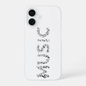 Coque iPhone 16 Music Typography Phone Case (Verso)