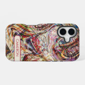 Coque iPhone 16 Mystérieuses torrents Abstraits (Verso Horizontal)