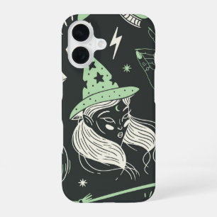 Coque iPhone 16 Mystique sorcière esthétique Halloween magique