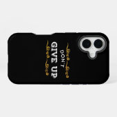 Coque iPhone 16 N'abandonnez pas - Conception de devis de motivati (Verso Horizontal)